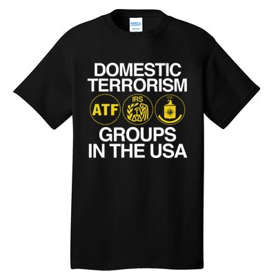 Limited Domestic Terrorism Atf Irs Cia Groups In The Usa Tall T-Shirt