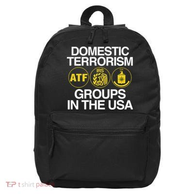 Limited Domestic Terrorism Atf Irs Cia Groups In The Usa 16 in Basic Backpack