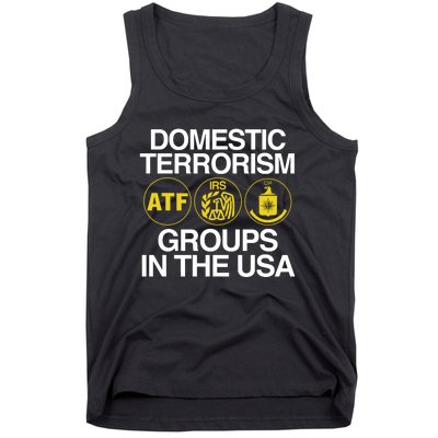 Limited Domestic Terrorism Atf Irs Cia Groups In The Usa Tank Top