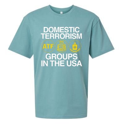 Limited Domestic Terrorism Atf Irs Cia Groups In The Usa Sueded Cloud Jersey T-Shirt