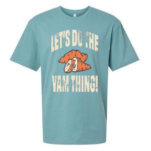 Let's Do the Yam thing Thanksgiving Funny Family Costume Sueded Cloud Jersey T-Shirt