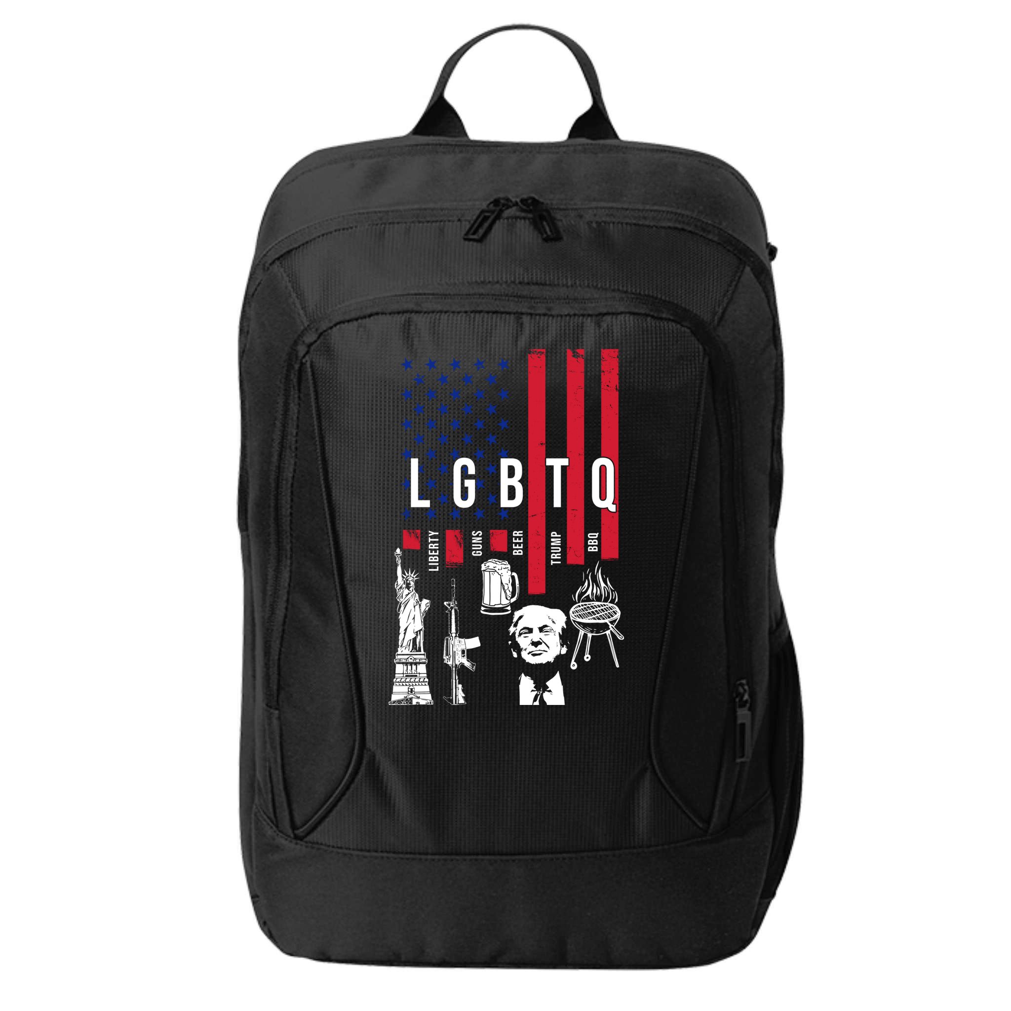LGBTQ Donald Trump American Flag City Backpack