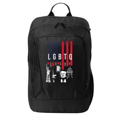 LGBTQ Donald Trump American Flag City Backpack