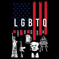 LGBTQ Donald Trump American Flag Drawstring Bag