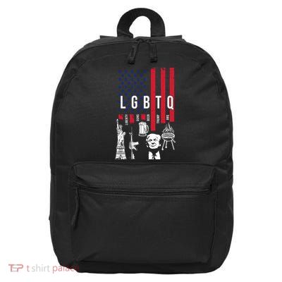 LGBTQ Donald Trump American Flag 16 in Basic Backpack