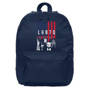 LGBTQ Donald Trump American Flag 16 in Basic Backpack