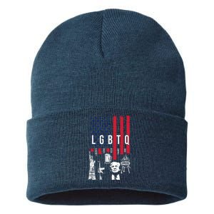 LGBTQ Donald Trump American Flag Sustainable Knit Beanie