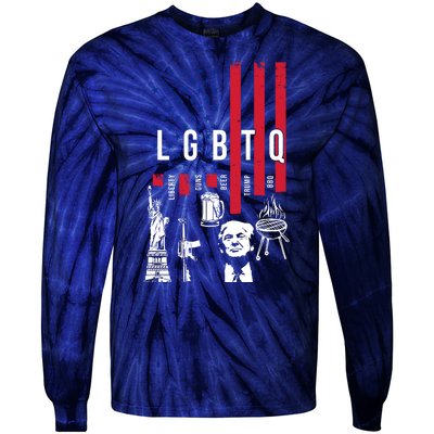 LGBTQ Donald Trump American Flag Tie-Dye Long Sleeve Shirt