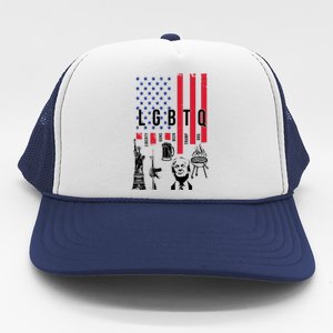 LGBTQ Donald Trump American Flag Trucker Hat