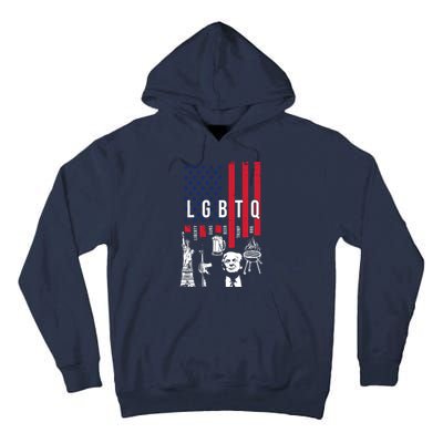 LGBTQ Donald Trump American Flag Tall Hoodie