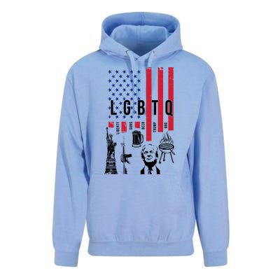 LGBTQ Donald Trump American Flag Unisex Surf Hoodie