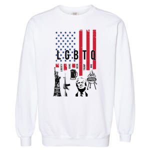 LGBTQ Donald Trump American Flag Garment-Dyed Sweatshirt