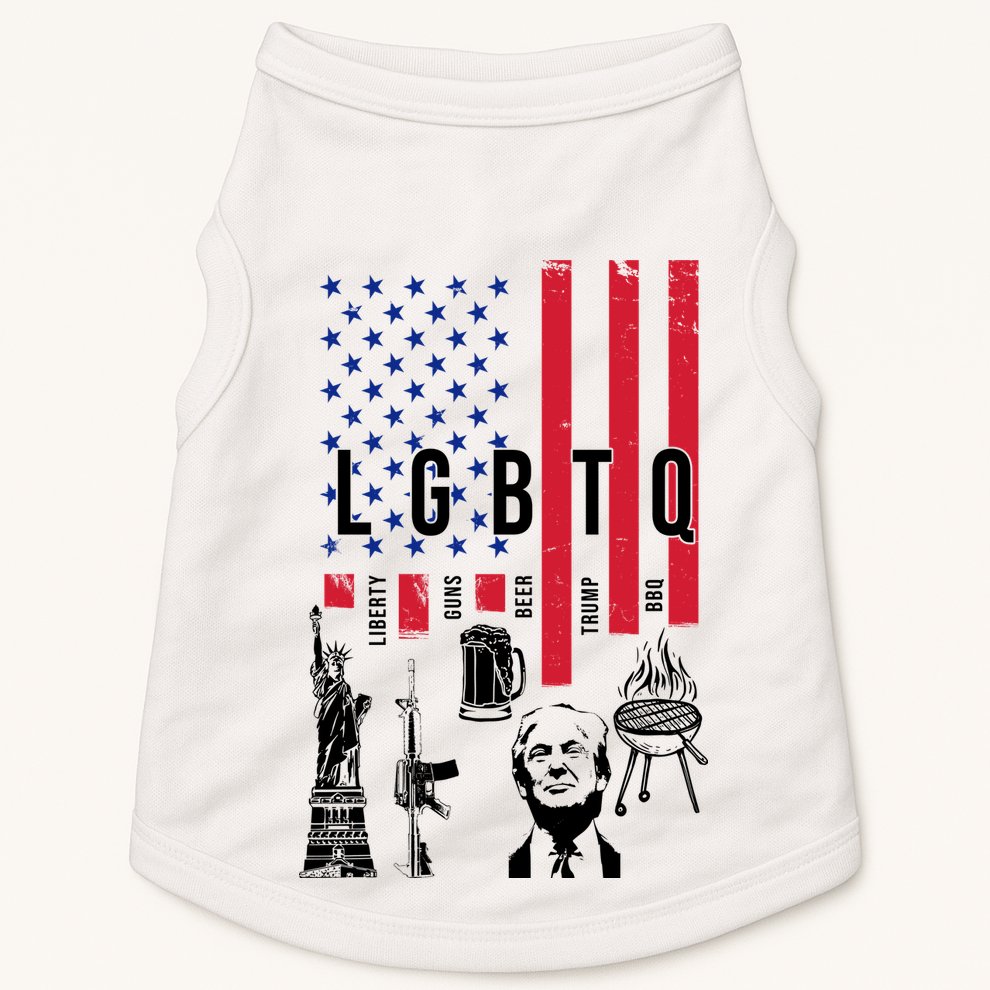 LGBTQ Donald Trump American Flag Doggie Tank