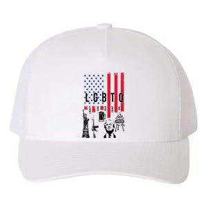 LGBTQ Donald Trump American Flag Yupoong Adult 5-Panel Trucker Hat