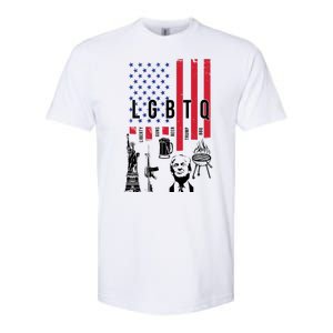 LGBTQ Donald Trump American Flag Softstyle CVC T-Shirt