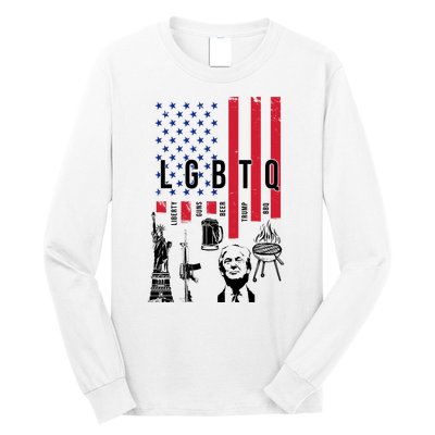 LGBTQ Donald Trump American Flag Long Sleeve Shirt