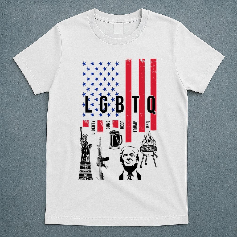 LGBTQ Donald Trump American Flag T-Shirt