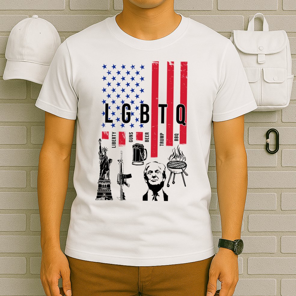 LGBTQ Donald Trump American Flag T-Shirt