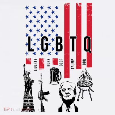 LGBTQ Donald Trump American Flag T-Shirt
