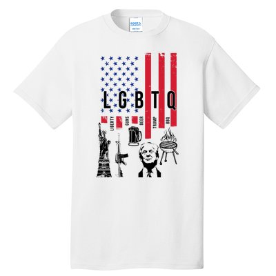 LGBTQ Donald Trump American Flag Tall T-Shirt