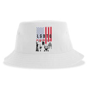 LGBTQ Donald Trump American Flag Sustainable Bucket Hat