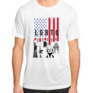 LGBTQ Donald Trump American Flag Adult ChromaSoft Performance T-Shirt