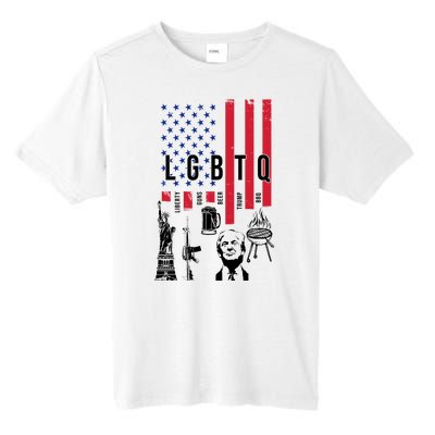 LGBTQ Donald Trump American Flag Tall Fusion ChromaSoft Performance T-Shirt