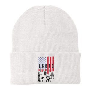 LGBTQ Donald Trump American Flag Knit Cap Winter Beanie