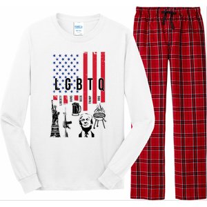 LGBTQ Donald Trump American Flag Long Sleeve Pajama Set