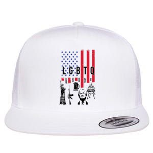 LGBTQ Donald Trump American Flag Flat Bill Trucker Hat