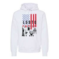 LGBTQ Donald Trump American Flag Premium Hoodie