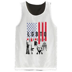 LGBTQ Donald Trump American Flag Mesh Reversible Basketball Jersey Tank