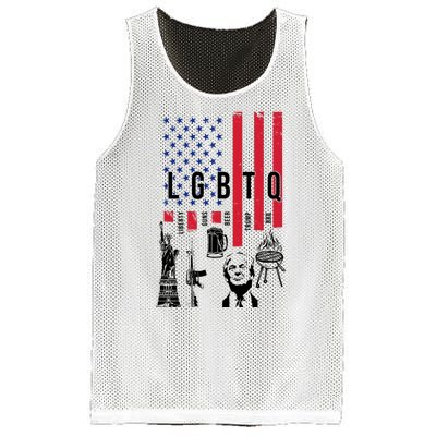 LGBTQ Donald Trump American Flag Mesh Reversible Basketball Jersey Tank