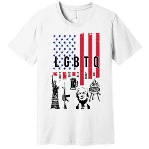 LGBTQ Donald Trump American Flag Premium T-Shirt