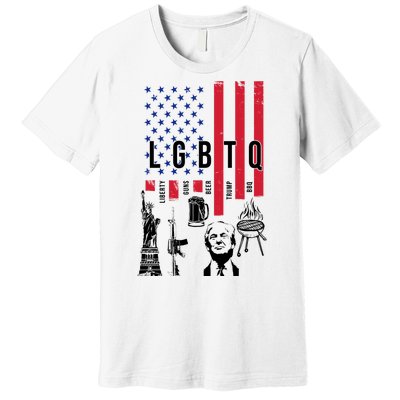 LGBTQ Donald Trump American Flag Premium T-Shirt