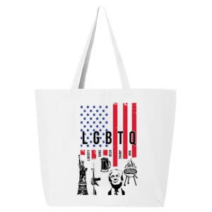 LGBTQ Donald Trump American Flag 25L Jumbo Tote