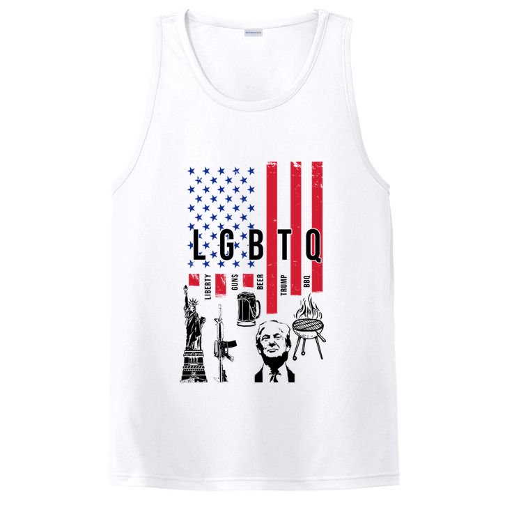 LGBTQ Donald Trump American Flag PosiCharge Competitor Tank
