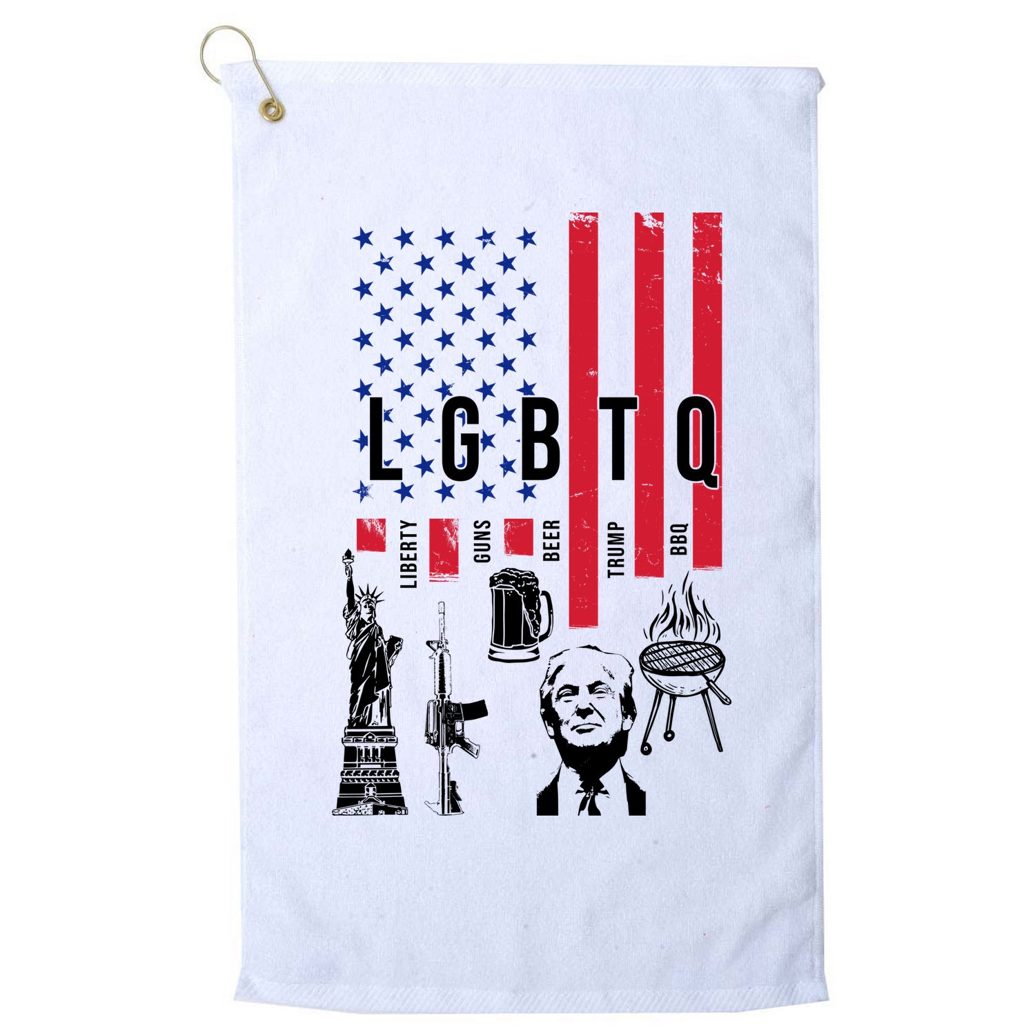 LGBTQ Donald Trump American Flag Golf Towel