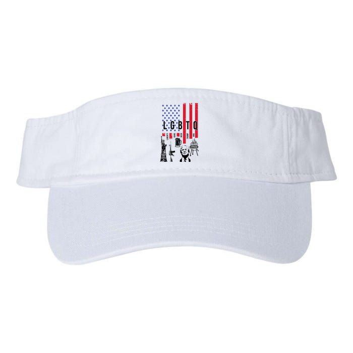 LGBTQ Donald Trump American Flag Valucap Bio-Washed Visor