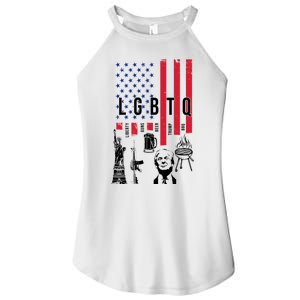 LGBTQ Donald Trump American Flag Women’s Perfect Tri Rocker Tank