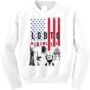 LGBTQ Donald Trump American Flag Kids Sweatshirt