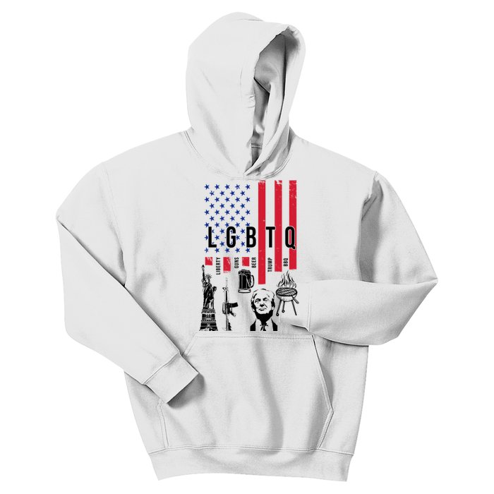 LGBTQ Donald Trump American Flag Kids Hoodie