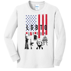 LGBTQ Donald Trump American Flag Kids Long Sleeve Shirt