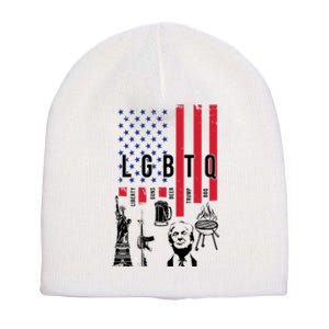 LGBTQ Donald Trump American Flag Short Acrylic Beanie