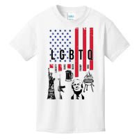 LGBTQ Donald Trump American Flag Kids T-Shirt