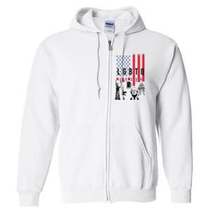 LGBTQ Donald Trump American Flag Full Zip Hoodie