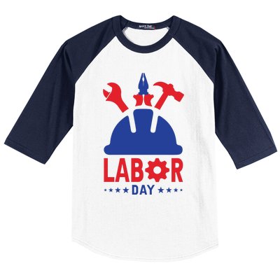 Labor Day Usa Worker Celebration Graphic Baseball Sleeve Shirt