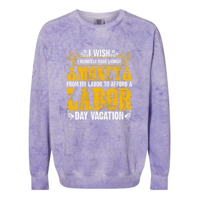 Labor Day Vacation Gift Colorblast Crewneck Sweatshirt