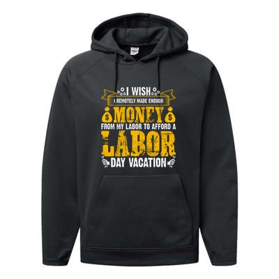 Labor Day Vacation Gift Performance Fleece Hoodie