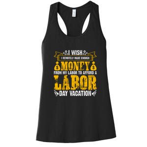 Labor Day Vacation Gift Women's Racerback Tank